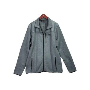 Helly‎ Hansen Fleece Jacket Men's 2XL Slate Grey Green Full Zip Outdoor Coat